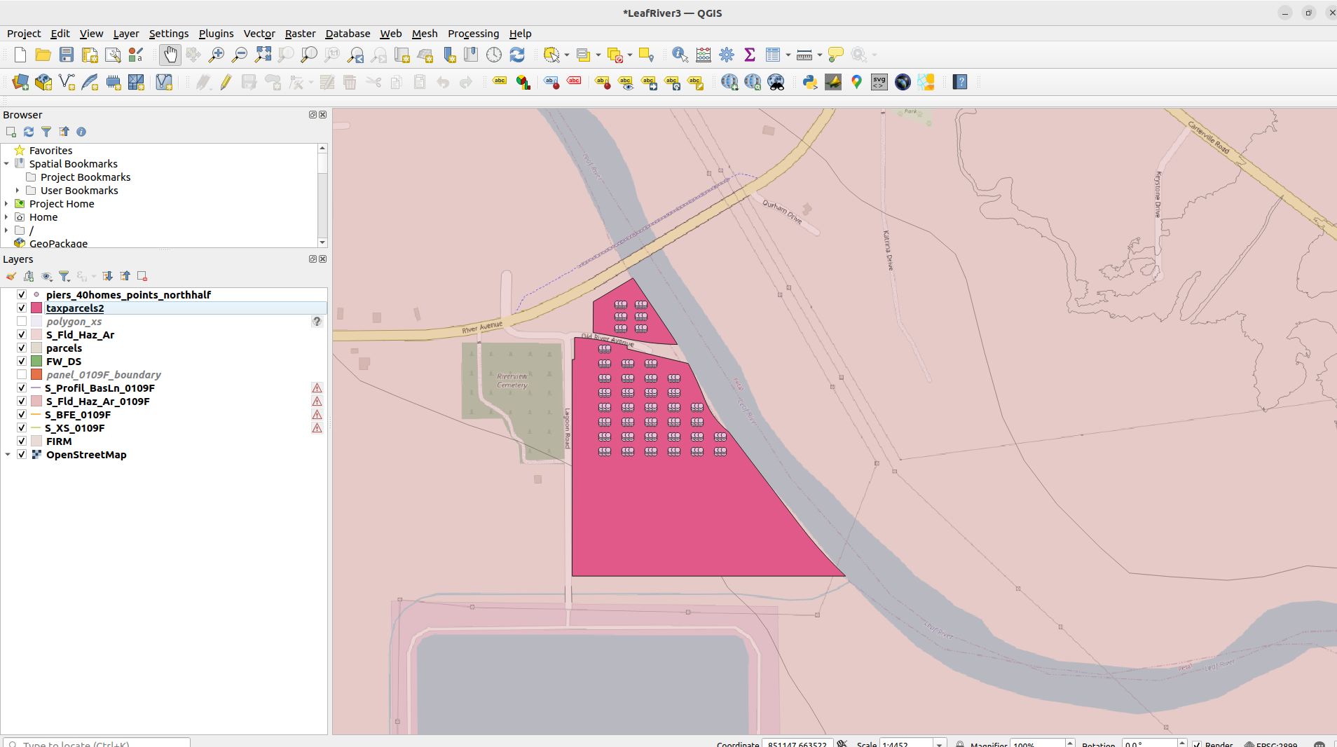 Proposed development area