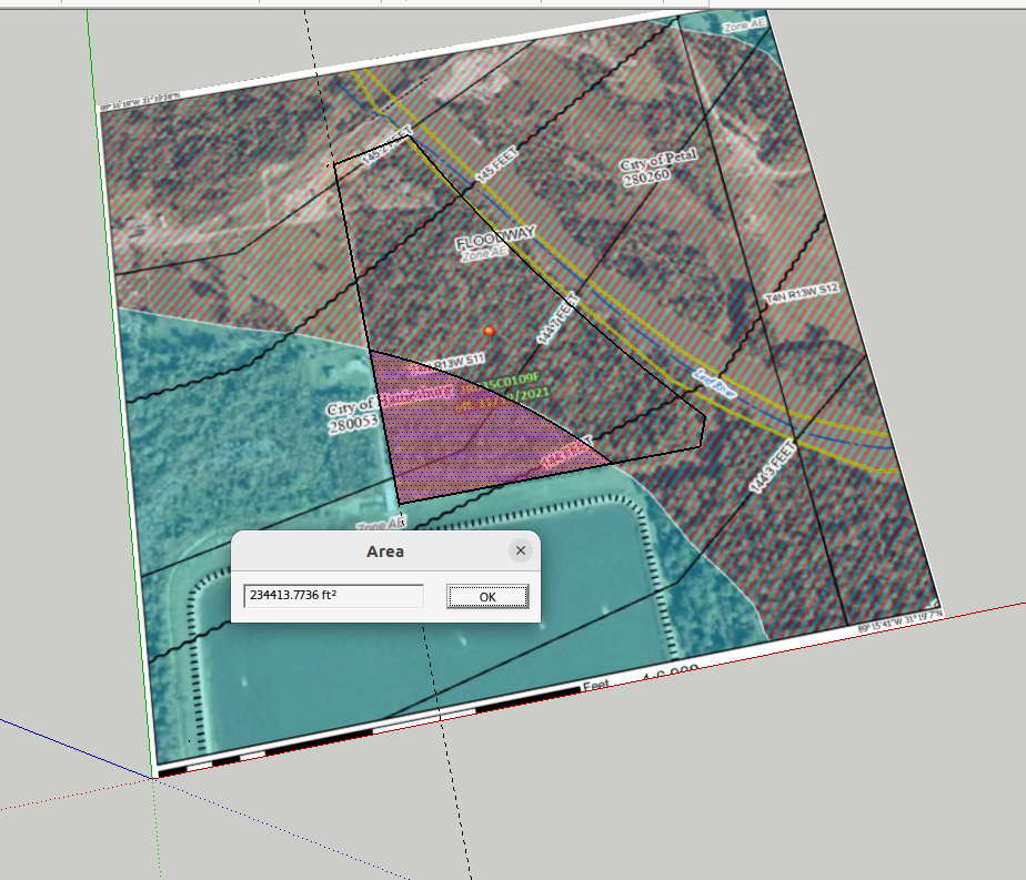 Zone AE area - southwest corner
