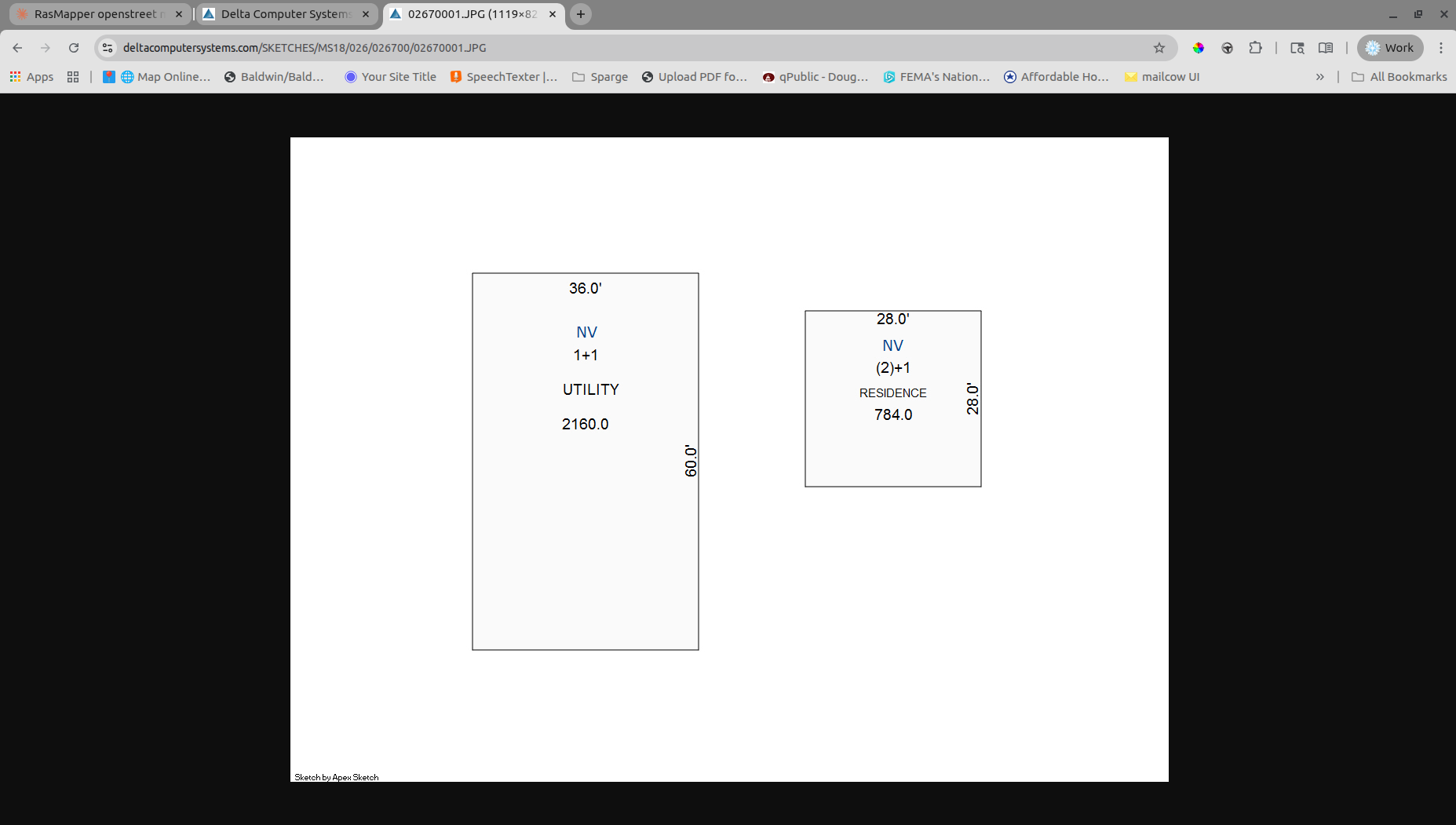 Property sketch for PPIN 26700